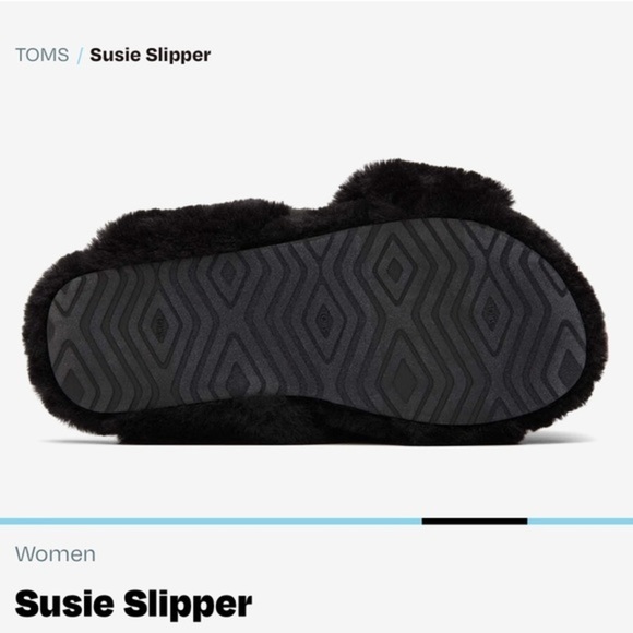 TOMS Susie Slipper discontinued cris crocs slides shoes Faux fur sandals NWT - Picture 5 of 6